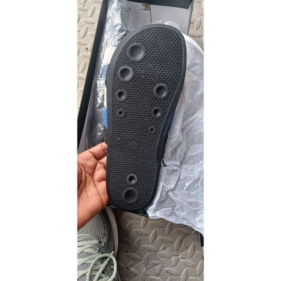 INC International Concepts Peymin Blue/Black Stripped Slide Sandals Women's 9M - Picture 7 of 7